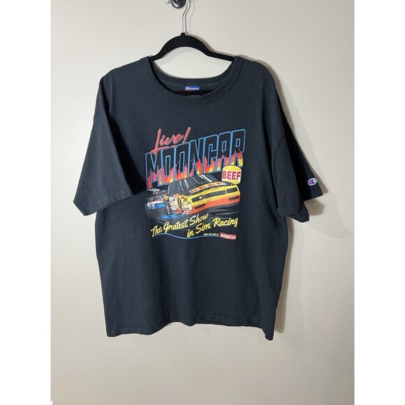 Mooncar BEEF Champion Sim Racing Network T Shirt Mens XL 100% Cotton - Picture 1 of 12
